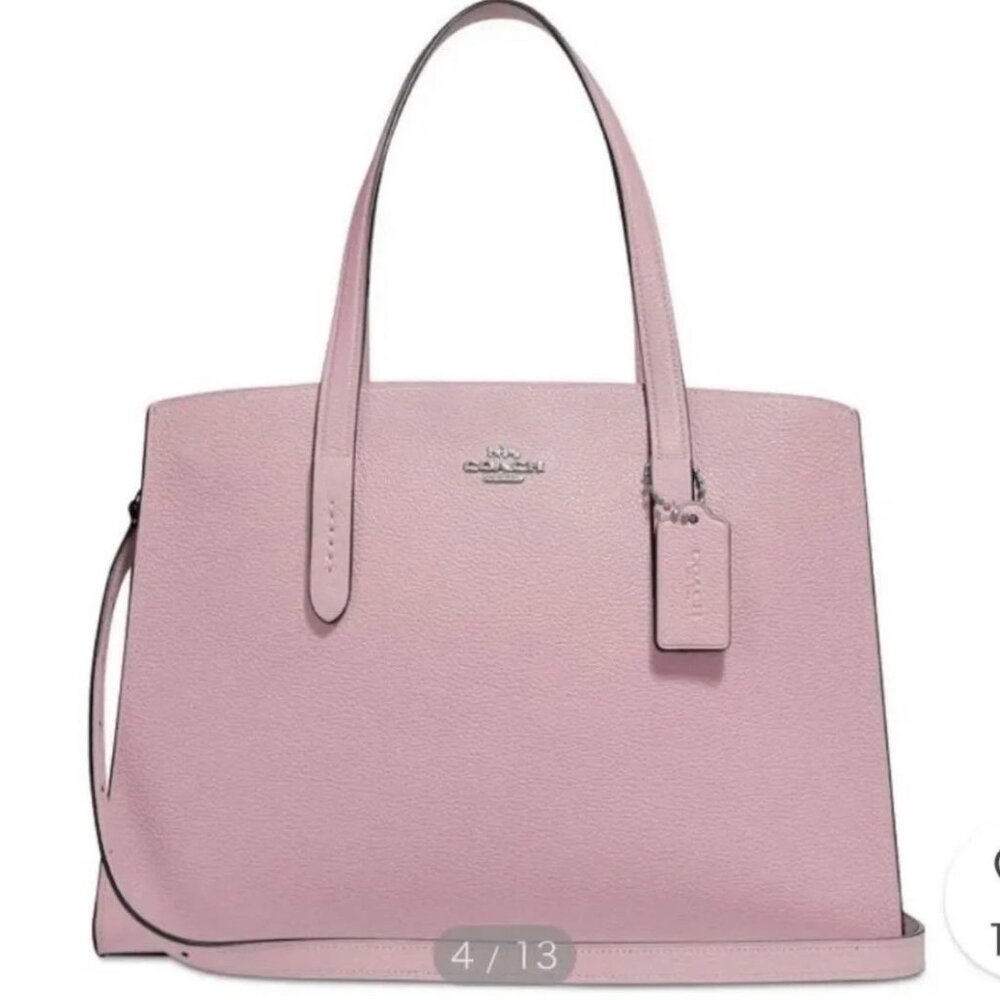 Euc Coach Charlie Pink Leather 2 Way Shoulder Bag Purse